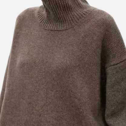 Lorelei | Refined Pure Wool Turtleneck Sweater with Ribbed Trim