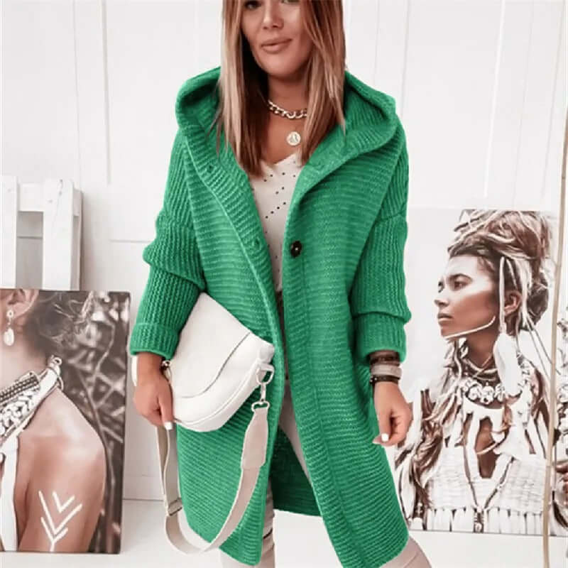 Women's Hooded Cardigan Sweater