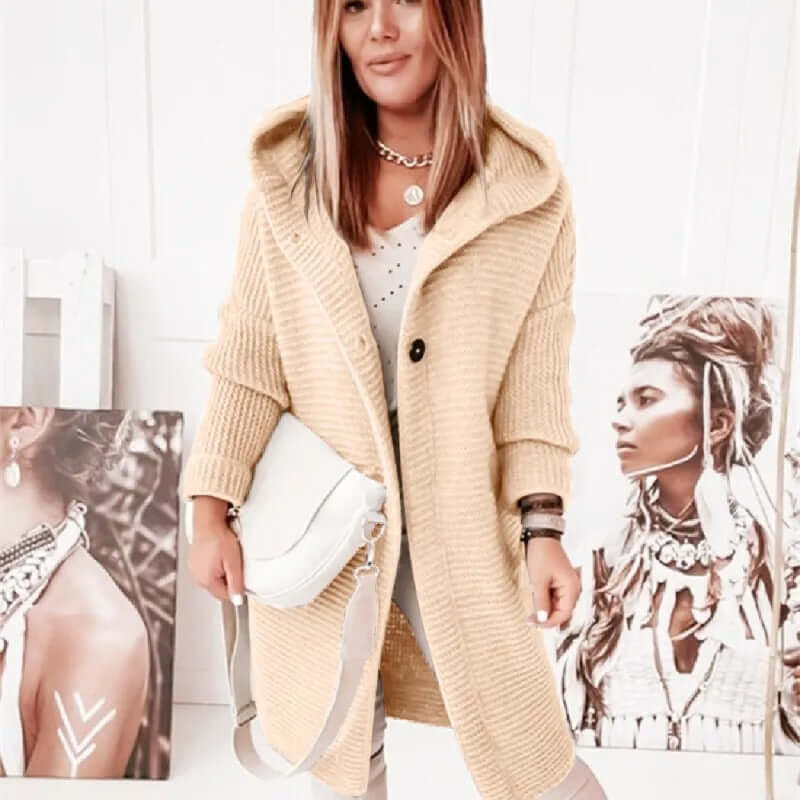Women's Hooded Cardigan Sweater