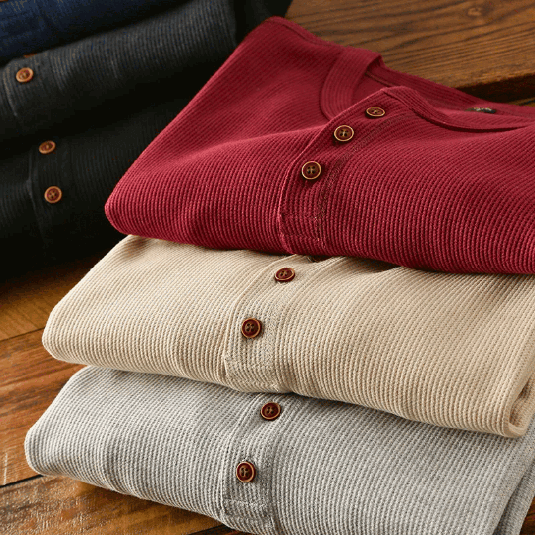 Men's Soft Henley Neck Shirt