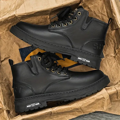 Genuine Leather Boots with Padded Comfort