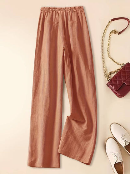 Cherry | Relaxed Drawstring Linen Pants