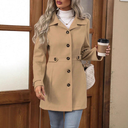 Beatrice | Womens Button Front Tailored Trench Coat