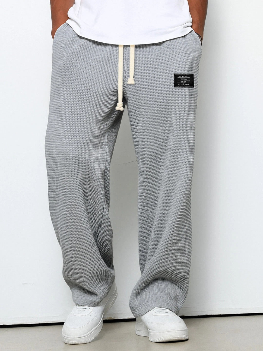 Men’s Casual Wide Leg Trousers | Drawstring Waist