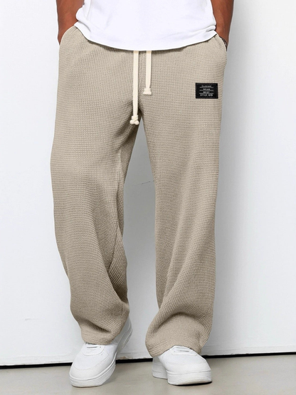 Men’s Casual Wide Leg Trousers | Drawstring Waist