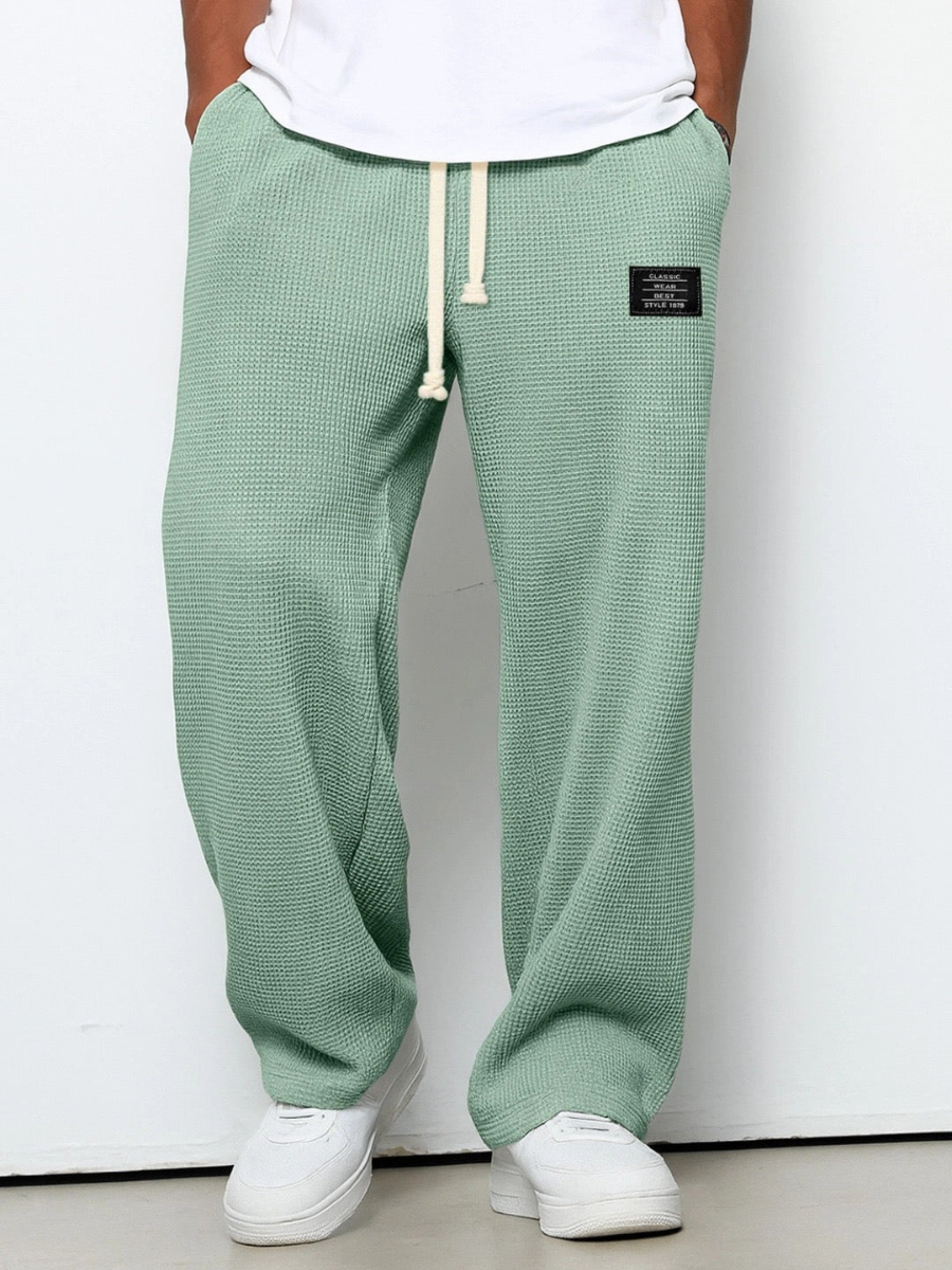 Men’s Casual Wide Leg Trousers | Drawstring Waist