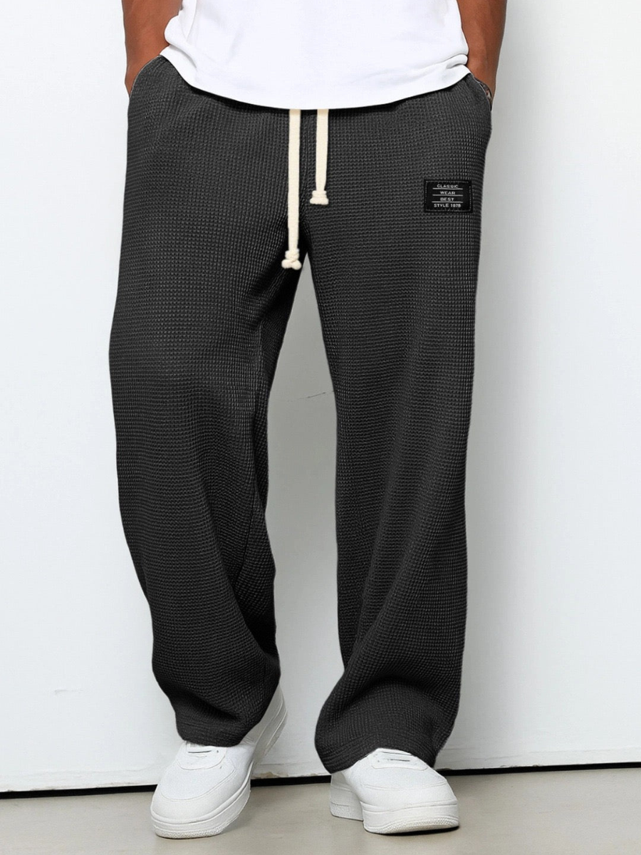 Men’s Casual Wide Leg Trousers | Drawstring Waist