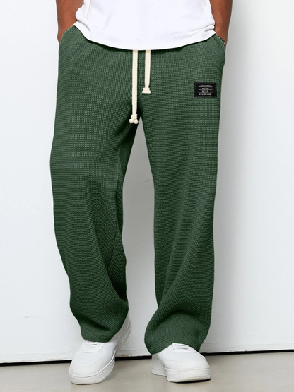 Men’s Casual Wide Leg Trousers | Drawstring Waist