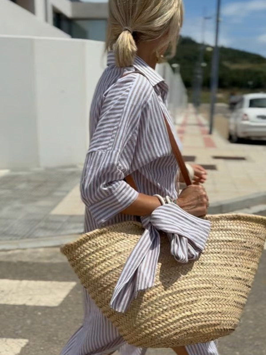 Women’s Striped Summer Holiday Dress | Midi