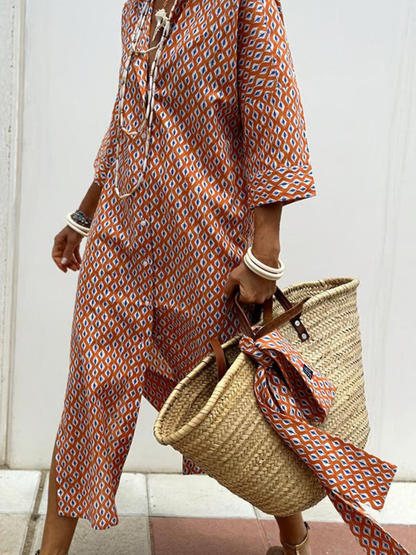 Women’s Striped Summer Holiday Dress | Midi