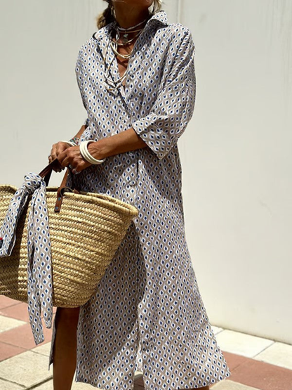 Women’s Striped Summer Holiday Dress | Midi