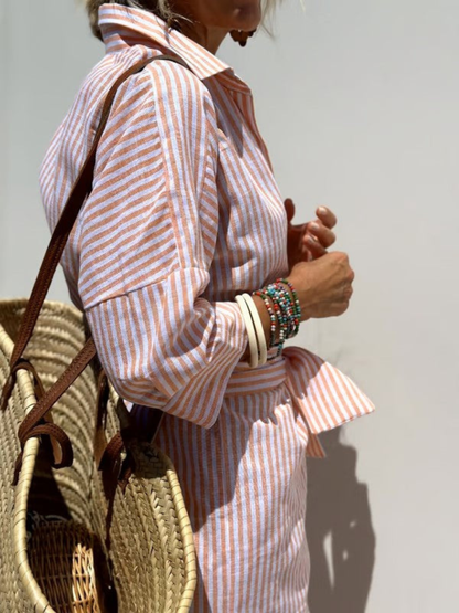 Women’s Striped Summer Holiday Dress | Midi