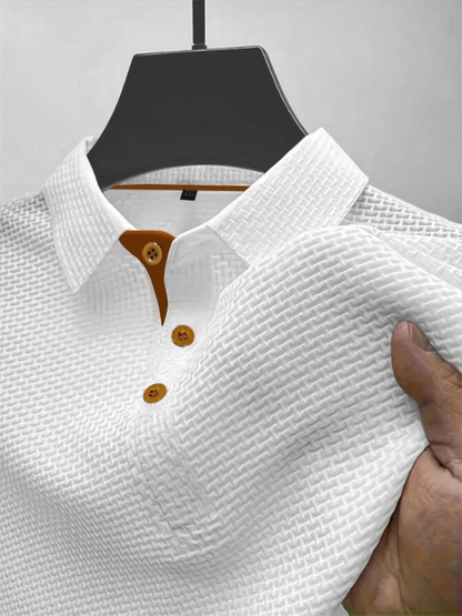 Men’s Textured Modern Polo Shirt | Short Sleeve