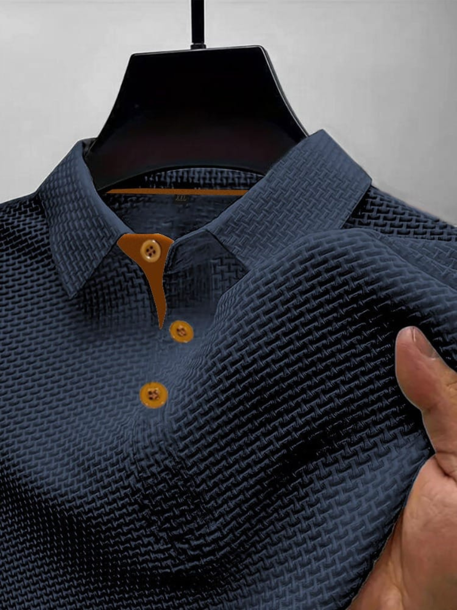Men’s Textured Modern Polo Shirt | Short Sleeve