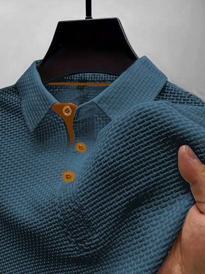 Men’s Textured Modern Polo Shirt | Short Sleeve