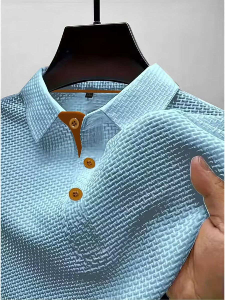 Men’s Textured Modern Polo Shirt | Short Sleeve