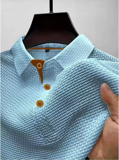 Men’s Textured Modern Polo Shirt | Short Sleeve