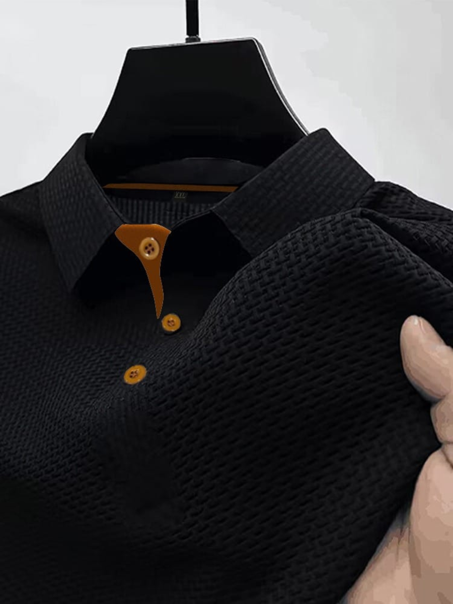 Men’s Textured Modern Polo Shirt | Short Sleeve