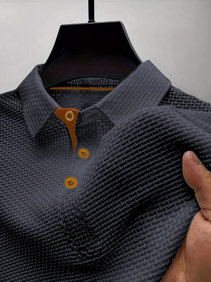 Men’s Textured Modern Polo Shirt | Short Sleeve