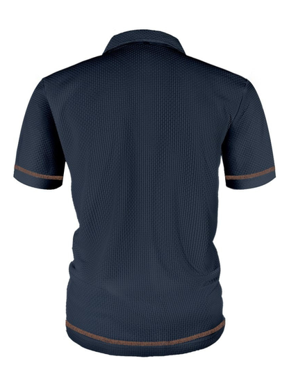 Men’s Textured Modern Polo Shirt | Short Sleeve
