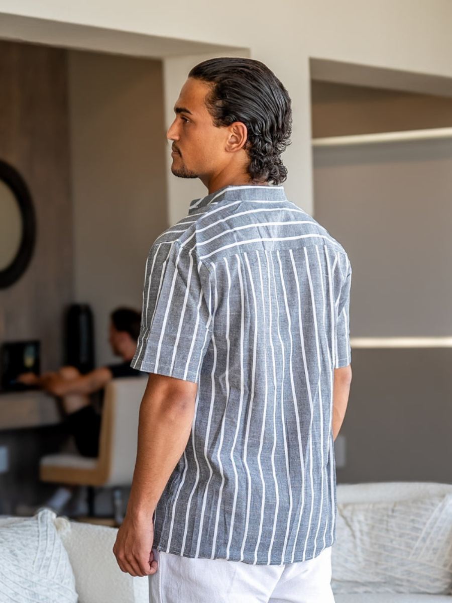Men’s Striped Polo Shirt | Short Sleeve