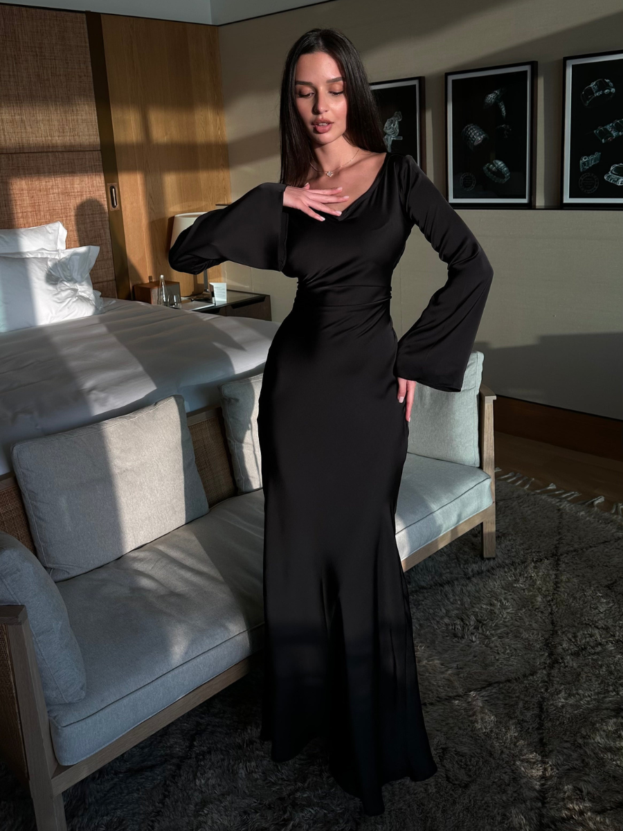 Women’s Elegant Maxi Dress | Long Sleeve