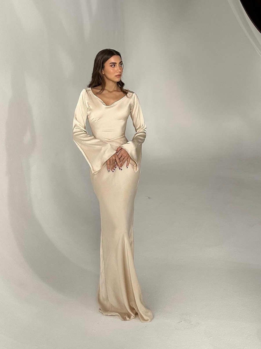 Women’s Elegant Maxi Dress | Long Sleeve