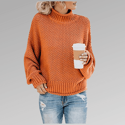 Women's Cotton Blend Round Neck Knitted Sweater for Cool Autumn Days