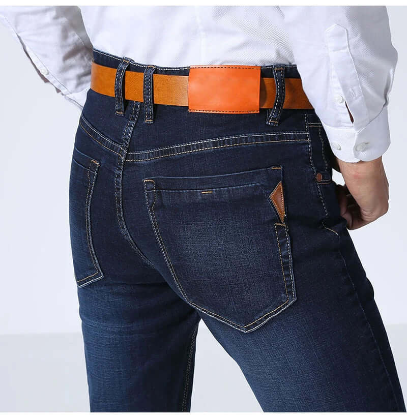 Men's Straight Leg Jeans - Durable Denim