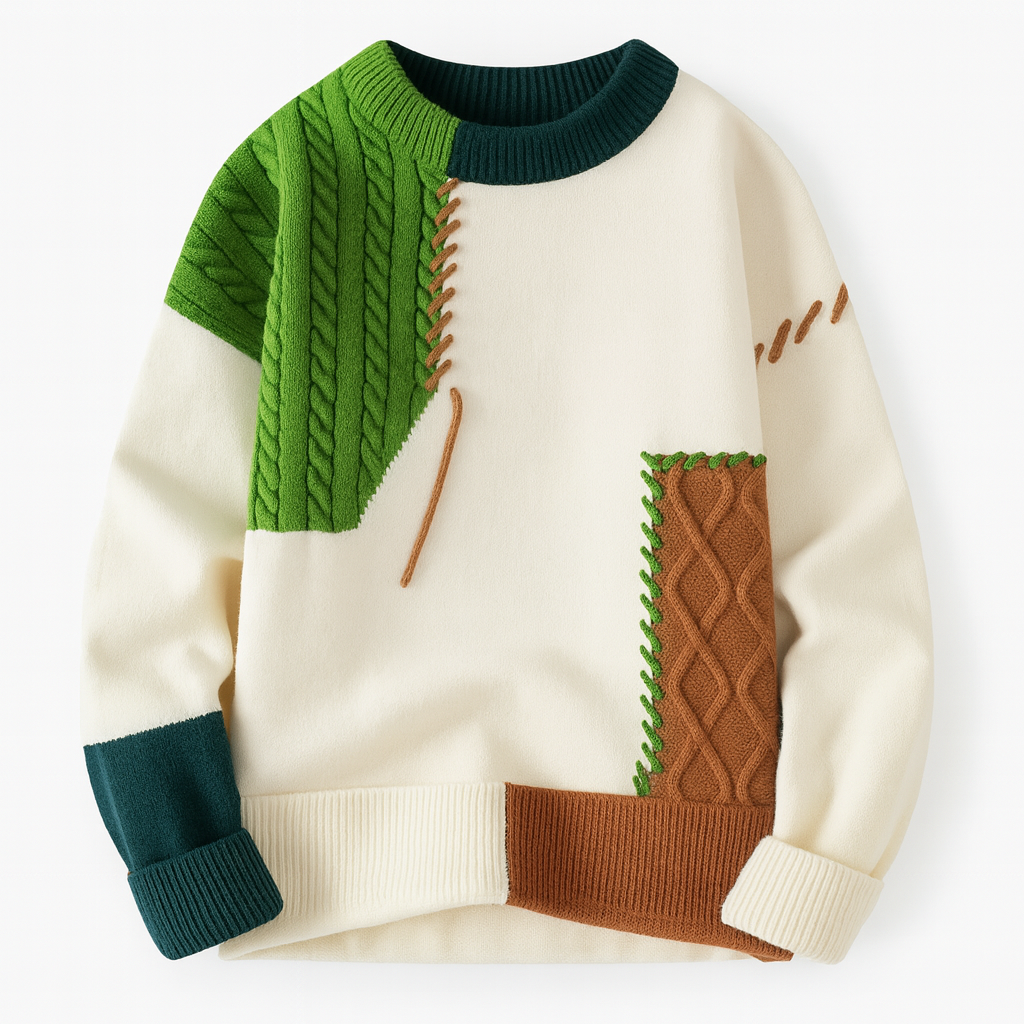 FRESH LABEL | Arty Patch Sweater (FINAL SALE)