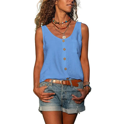 Sleeveless Top with Relaxed Loose Fit