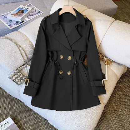 May | Womens Cinched Waist Trench Coat