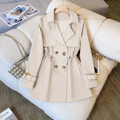May | Womens Cinched Waist Trench Coat