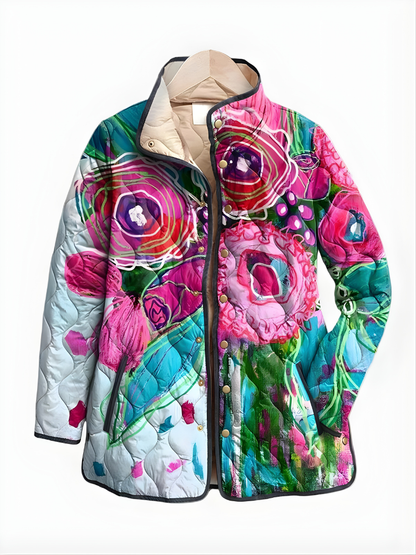 ™ | Elegant Floral Pattern Jacket