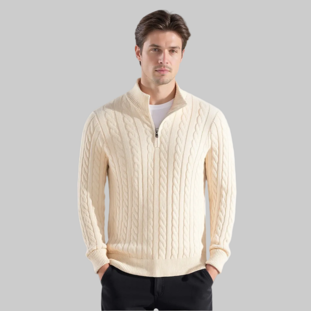 Men's Half Zip Sweater | Crochet