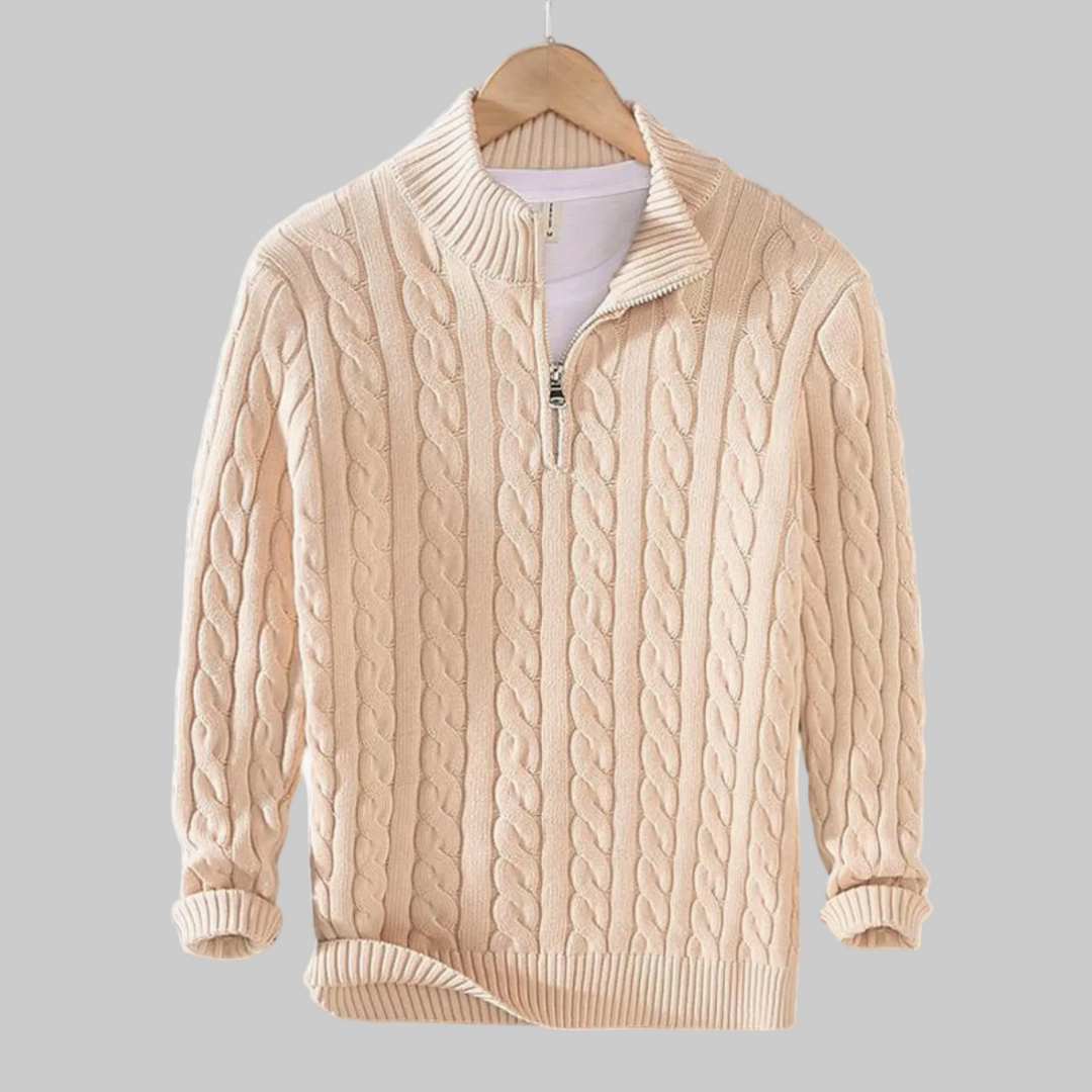 Men's Half Zip Sweater | Crochet