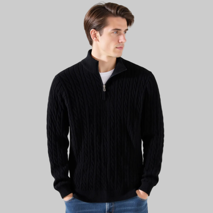 Men's Half Zip Sweater | Crochet