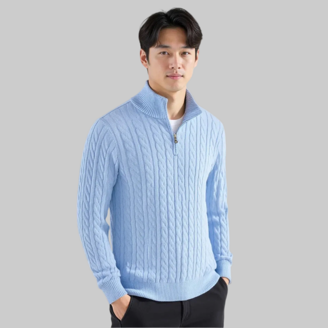 Men's Half Zip Sweater | Crochet