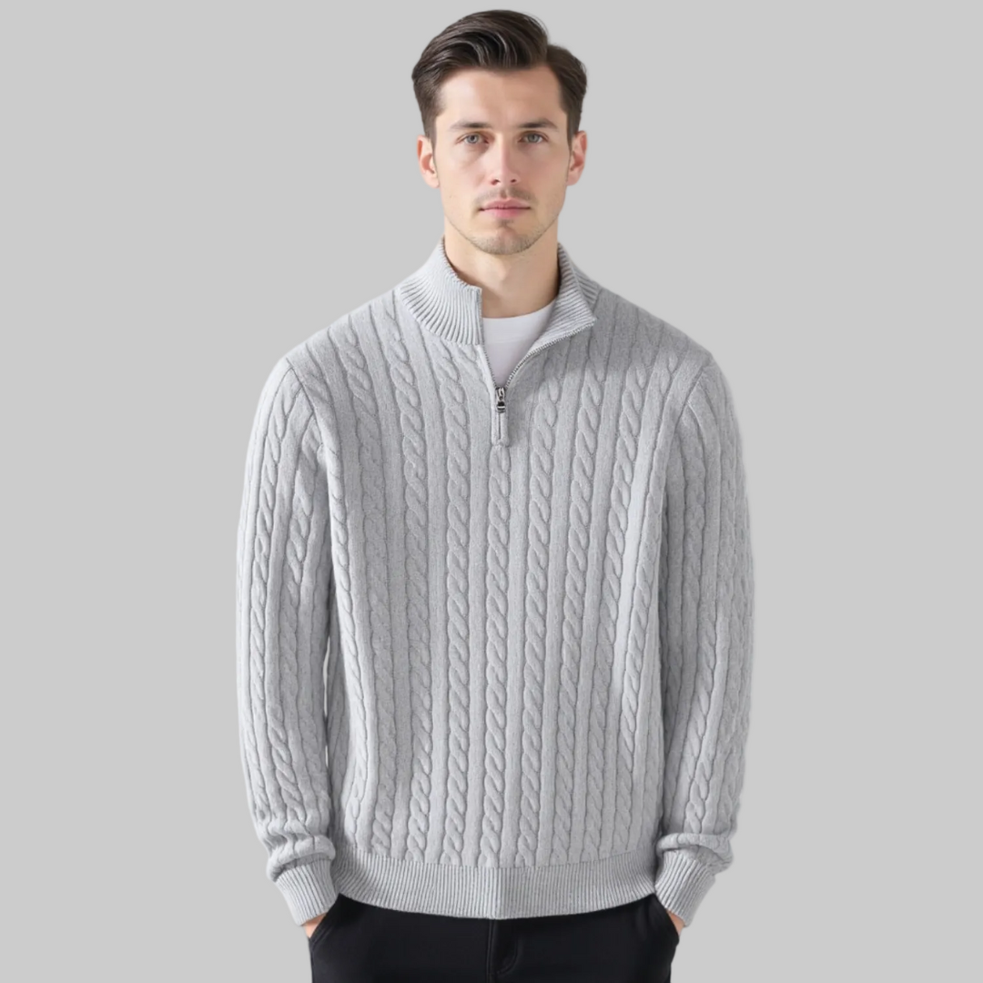 Men's Half Zip Sweater | Crochet
