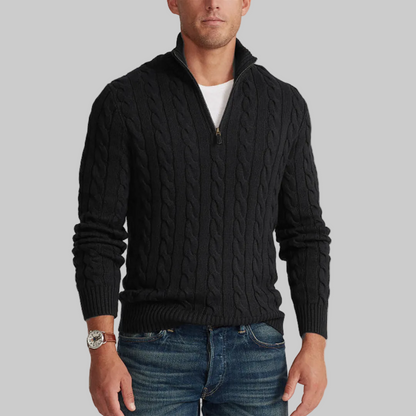 Men's Half Zip Sweater | Crochet