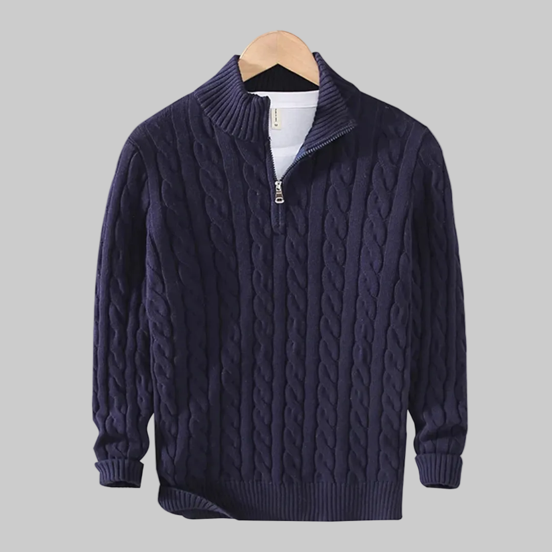 Men's Half Zip Sweater | Crochet