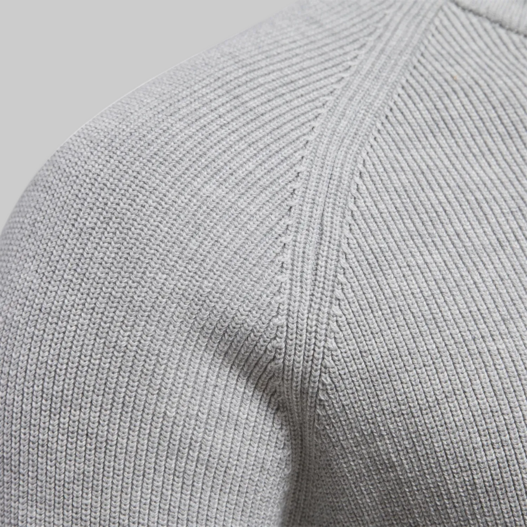 Men's Pullover High-Collar Sweater | Half Zipper