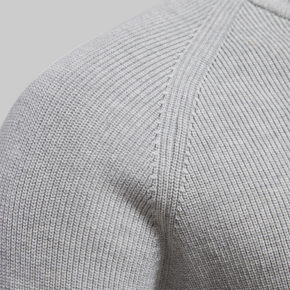 Men's Pullover High-Collar Sweater | Half Zipper