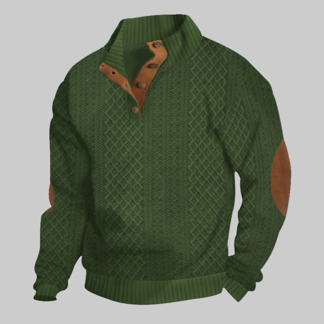 Men's High-Neck Sweater | Textured