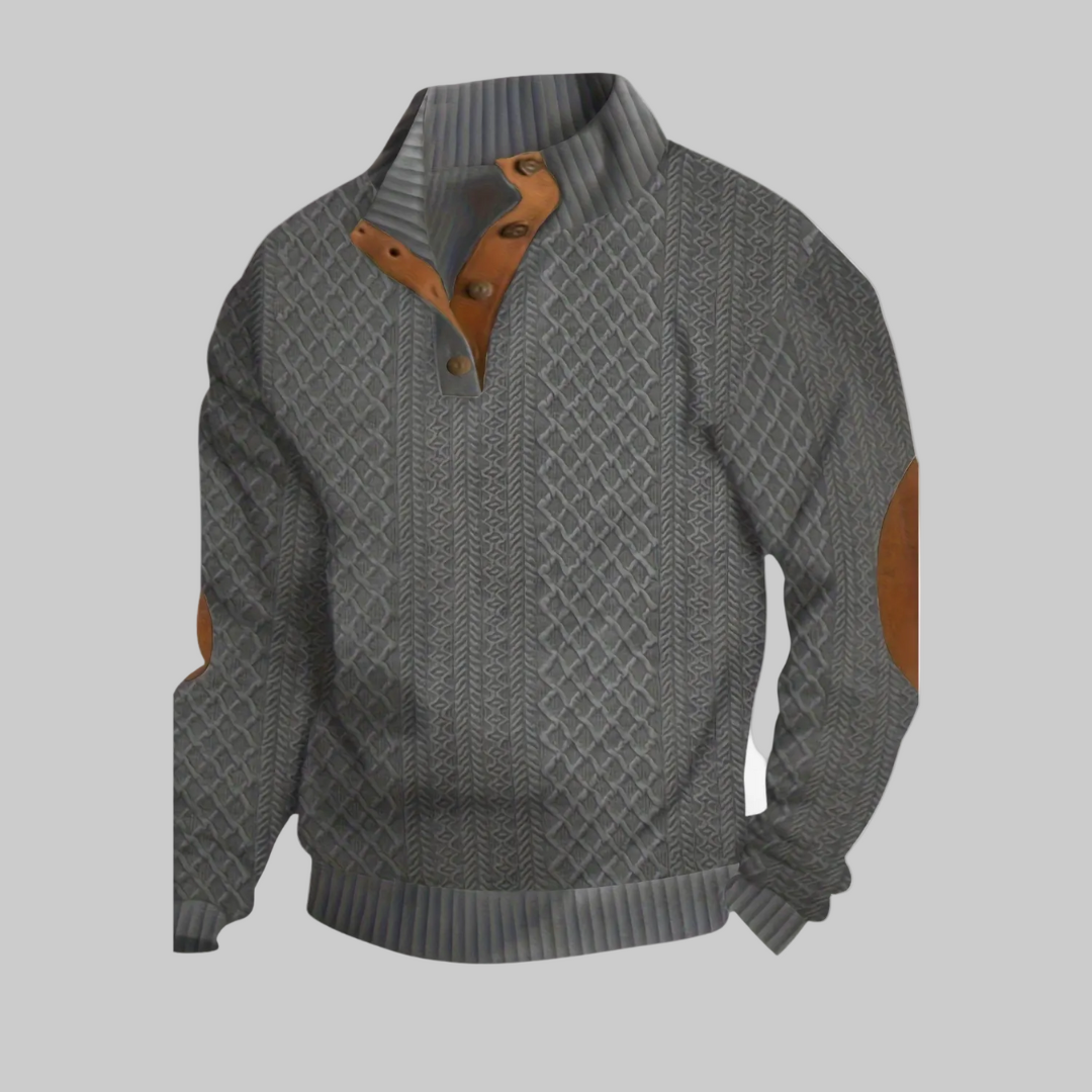 Men's High-Neck Sweater | Textured
