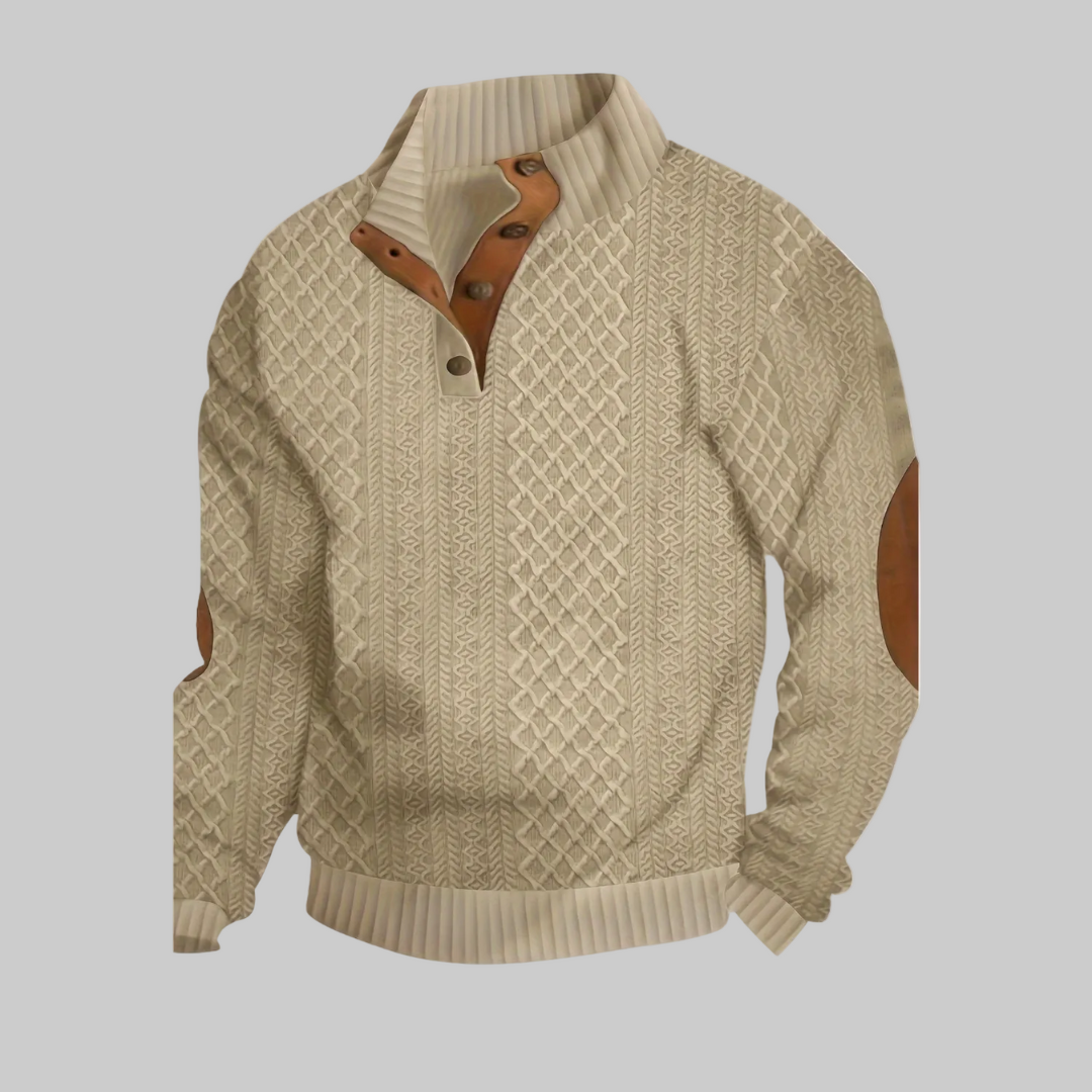 Men's High-Neck Sweater | Textured