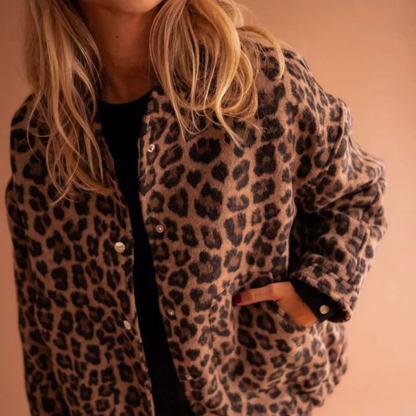 Women's Lightweight Bomber Jacket | Leopard Print
