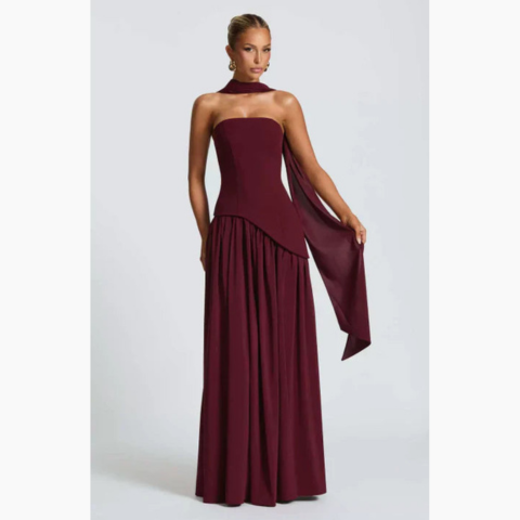 Women’s Elegant Strapless Maxi Dress | Evening