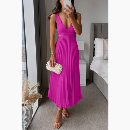 Women’s Elegant Pleated Midi Dress | Summer