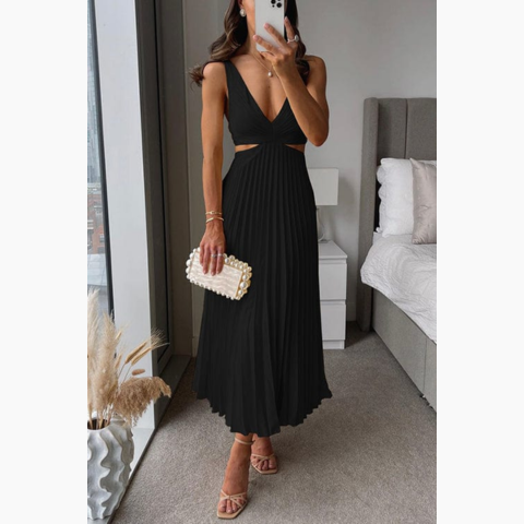 Women’s Elegant Pleated Midi Dress | Summer